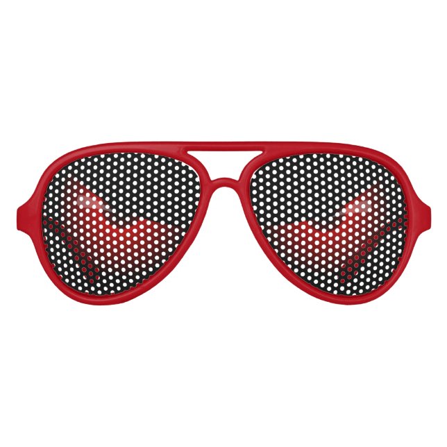 Gafas De Fiesta De Aviador El Ojo Rojo (Anverso)
