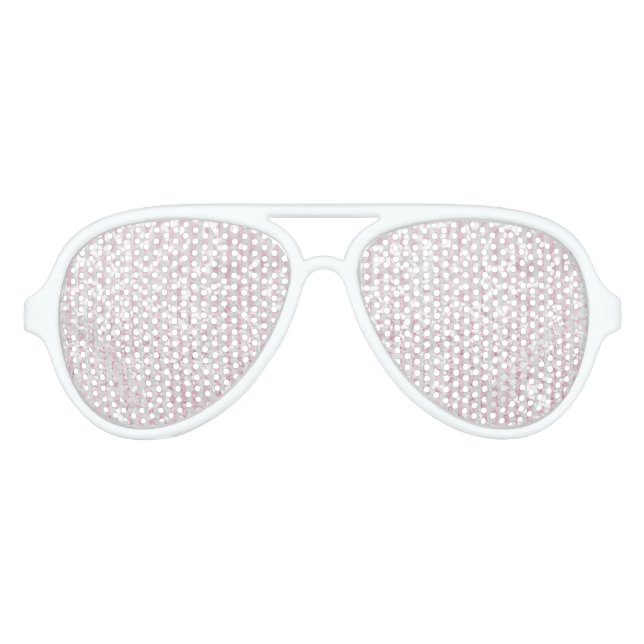 Gafas De Fiesta De Aviador Elegante moda blanca rosada franjas purpurinas (Anverso)