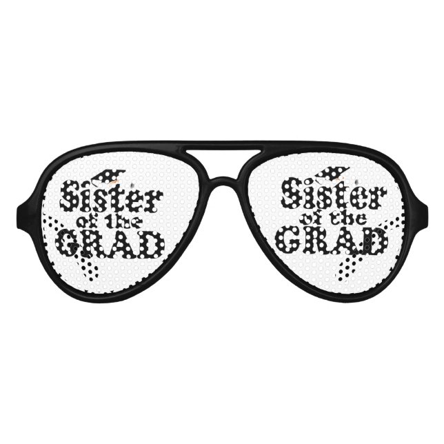 Gafas De Fiesta De Aviador Familia de graduación - Hermana del Grado (Anverso)