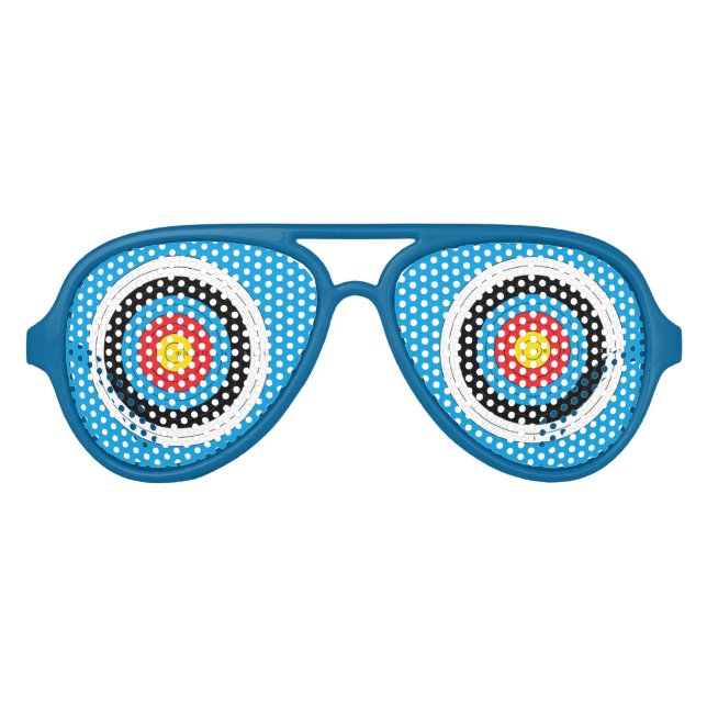 Gafas De Fiesta De Aviador Fiesta objetivo de tiro con arco en Bullseye (Anverso)