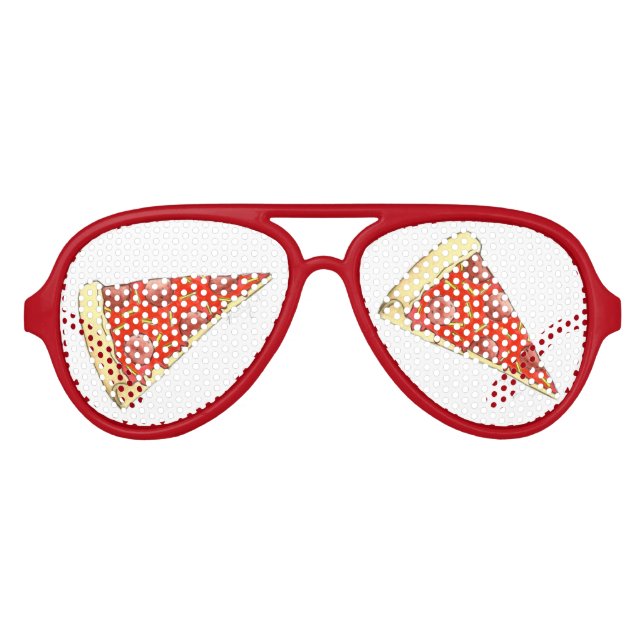Gafas De Fiesta De Aviador ¡FIESTA PIZZA! Pizzeria de pieles de queso Peppero (Anverso)