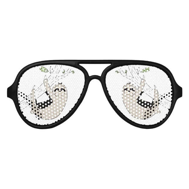Gafas De Fiesta De Aviador Fiesta Sloth (Anverso)