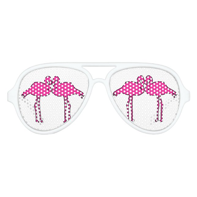 Gafas De Fiesta De Aviador Flamingo Love (Anverso)