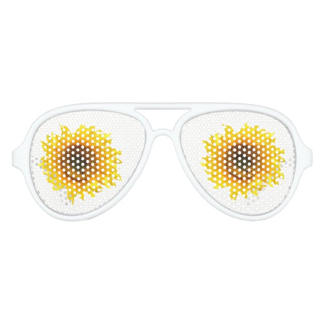 Gafas De Fiesta De Aviador girasol amarillo (Anverso)