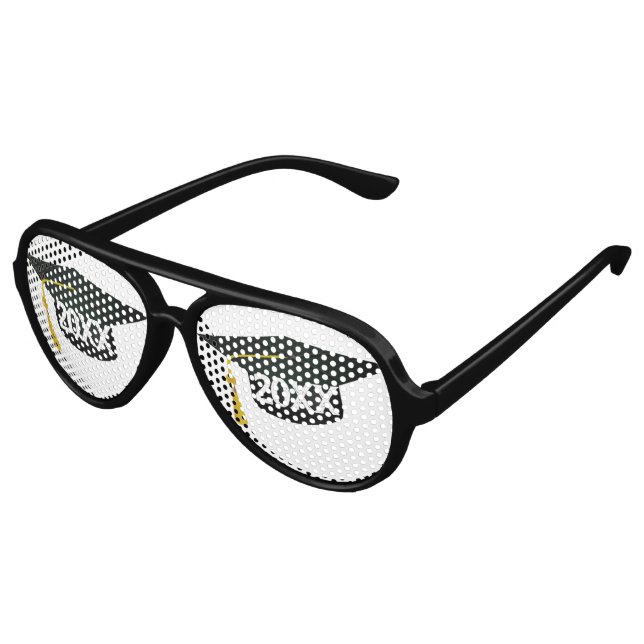 Gafas De Fiesta De Aviador Graduación de Grad Cap (Ángulo)