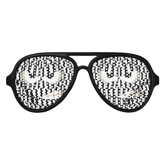 Gafas De Fiesta De Aviador Grouchy Emoticon (Anverso)