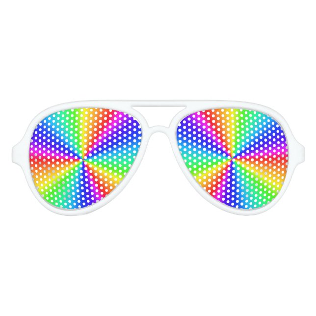 Gafas De Fiesta De Aviador Guay Rainbow Rays (Anverso)