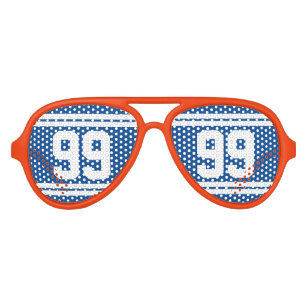 Gafas De Fiesta De Aviador hincha de deportes personalizado número de camiset