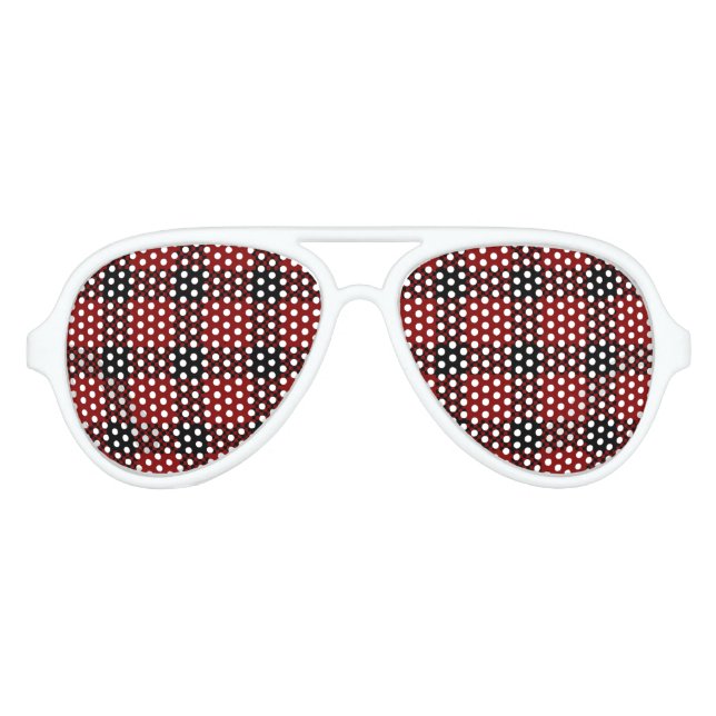 Gafas De Fiesta De Aviador Huella de búfalo rojo (Anverso)