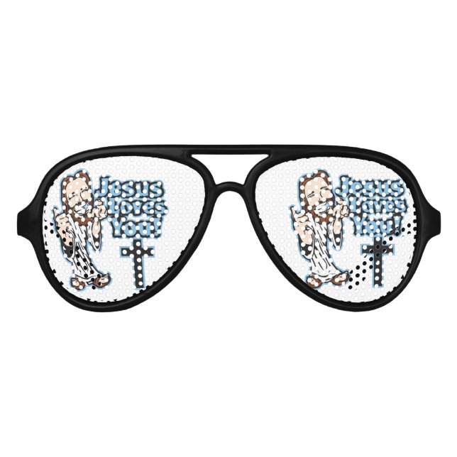 Gafas De Fiesta De Aviador Jesús te ama (Anverso)
