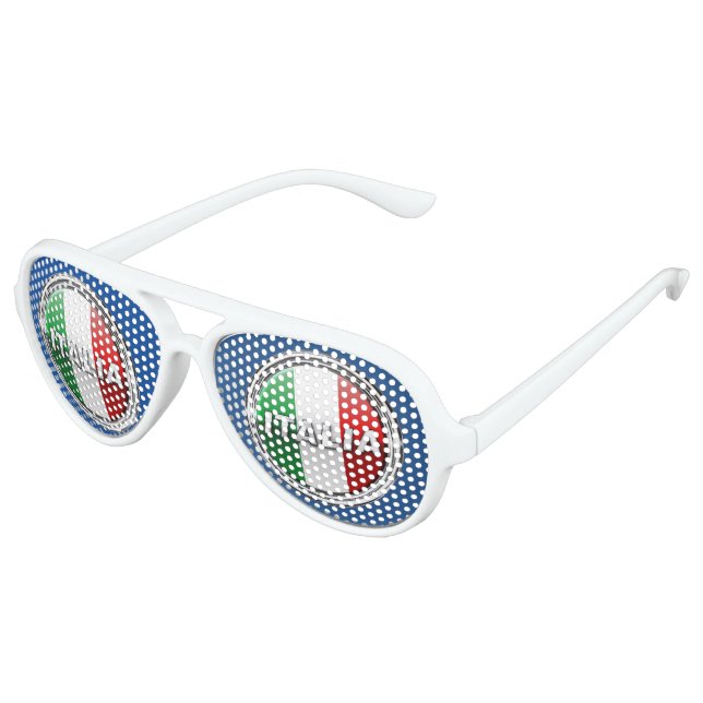Gafas De Fiesta De Aviador La Bandiera - La bandera italiana (Ángulo)