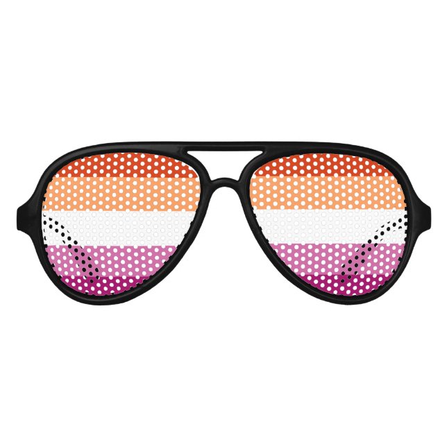 Gafas De Fiesta De Aviador Lesbian Flag  (Anverso)