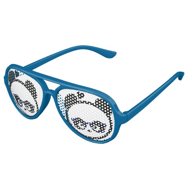 Gafas De Fiesta De Aviador Love Panda® (Ángulo)