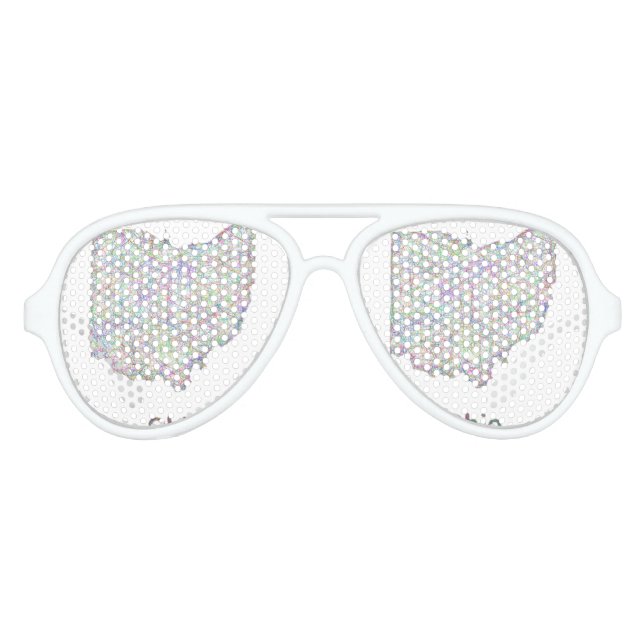 Gafas De Fiesta De Aviador Mapa de Ohio (Anverso)