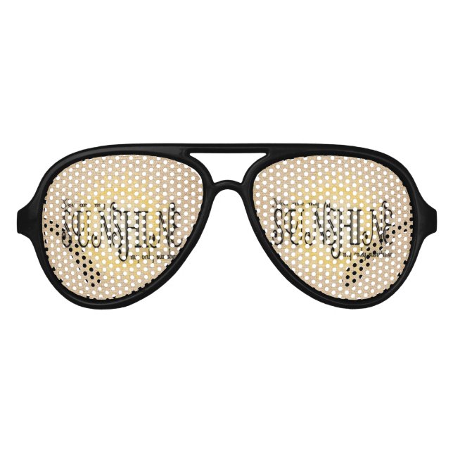 Gafas De Fiesta De Aviador Mi sol en Burlap (Anverso)