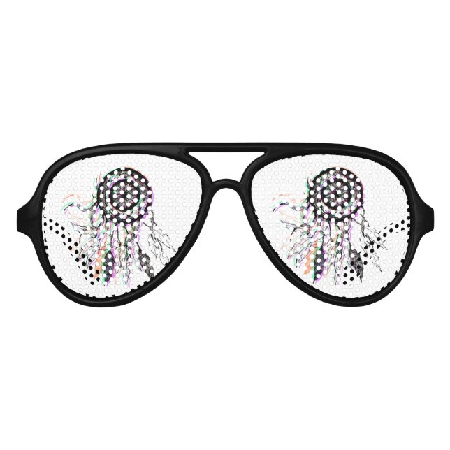 Gafas De Fiesta De Aviador Moderno artista nativo americano Dreamcatcher (Anverso)