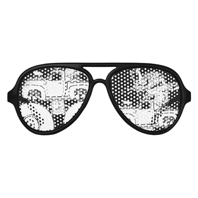 Gafas De Fiesta De Aviador Monster Sombras de Sol (Anverso)