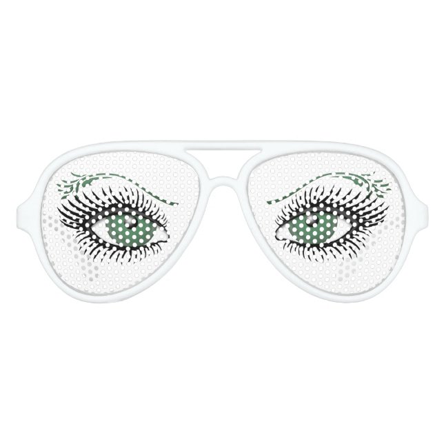 Gafas De Fiesta De Aviador Ojos verdes (Anverso)