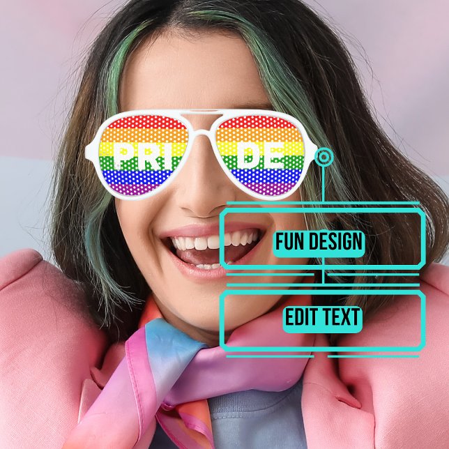 GAFAS DE FIESTA DE AVIADOR ORGULLO LGBTQAI (Please enjoy our design and see the others in the collection.)