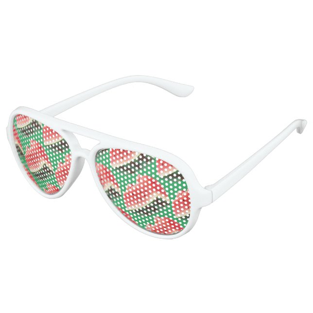 Gafas De Fiesta De Aviador Patrón de sandía (Ángulo)