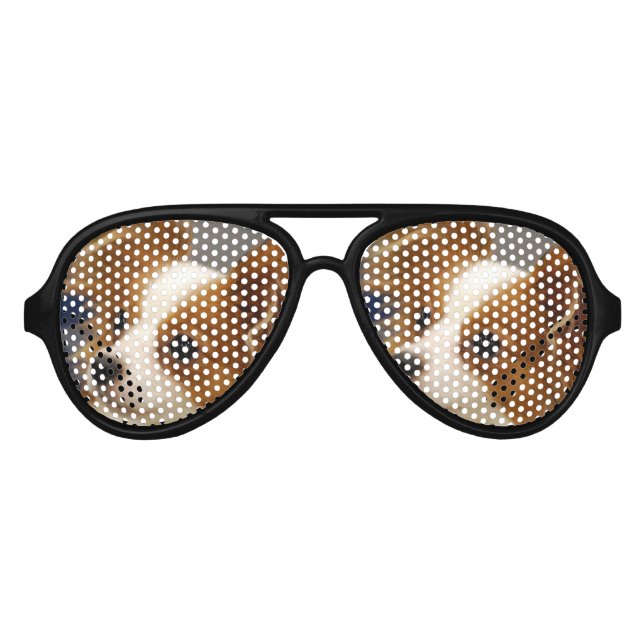Gafas De Fiesta De Aviador Perro Cute Papillon (Anverso)