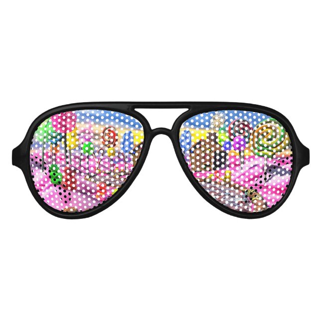 Gafas De Fiesta De Aviador Pink Candyland (Anverso)