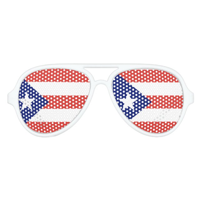 GAFAS DE FIESTA DE AVIADOR PUERTO RICO (Anverso)