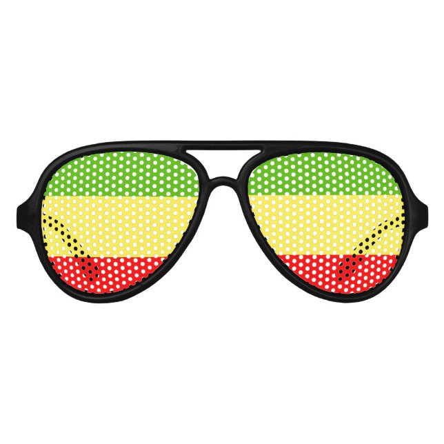 Gafas De Fiesta De Aviador Rasta (Anverso)