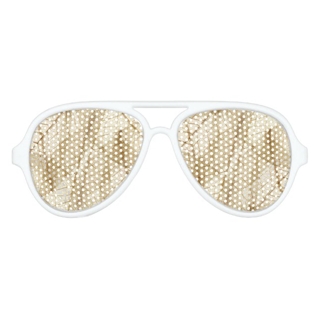 Gafas De Fiesta De Aviador Rustic Sheer Cream Lace (Anverso)