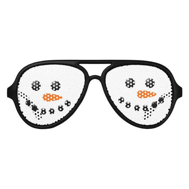 Gafas De Fiesta De Aviador Snowman (Anverso)