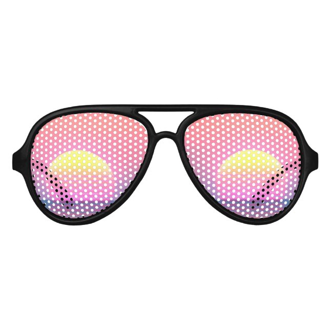 Gafas De Fiesta De Aviador sombras de vaporwave (Anverso)