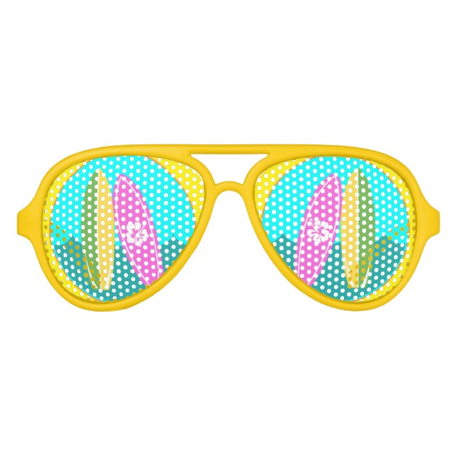 Gafas De Fiesta De Aviador Surfboard Fun Surfing Beach Fiesta (Anverso)