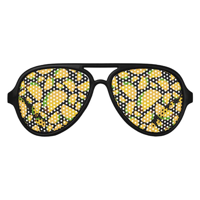 Gafas De Fiesta De Aviador Tácteos negros (Anverso)