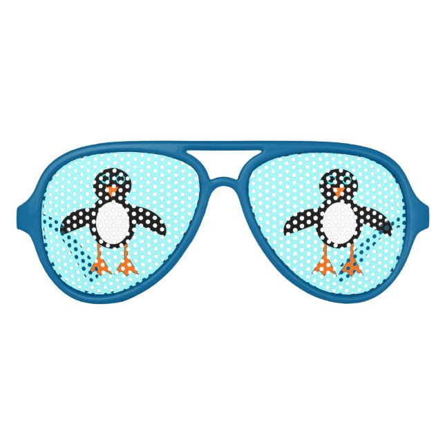 Gafas De Fiesta De Aviador Tonos Fiestas de pingüino (Anverso)