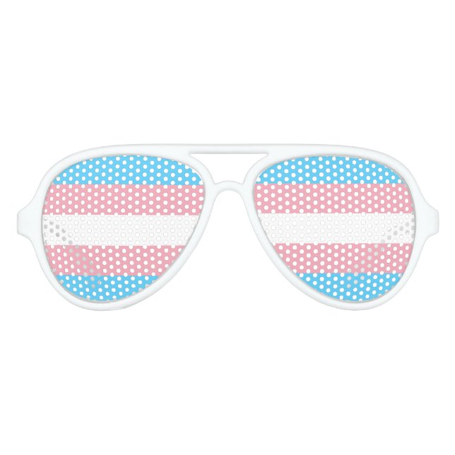 Gafas De Fiesta De Aviador Transgender Pride Flag (Anverso)