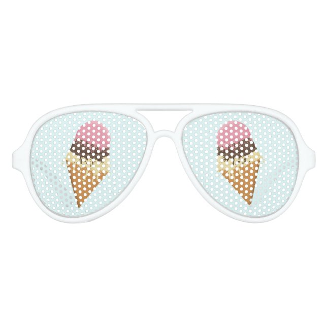 Gafas De Fiesta De Aviador Verano de Crema de Hielo Napolitano de Guay (Anverso)