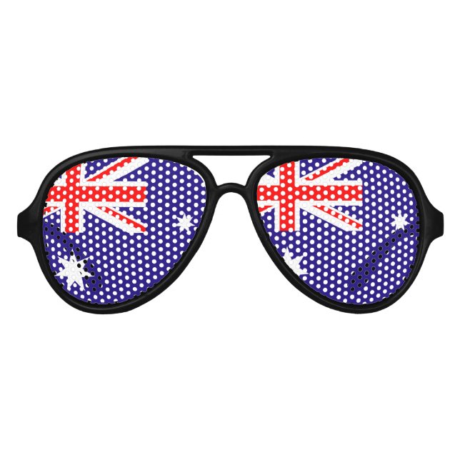 Gafas de fiesta de bandera australiana | Diversión (Anverso)