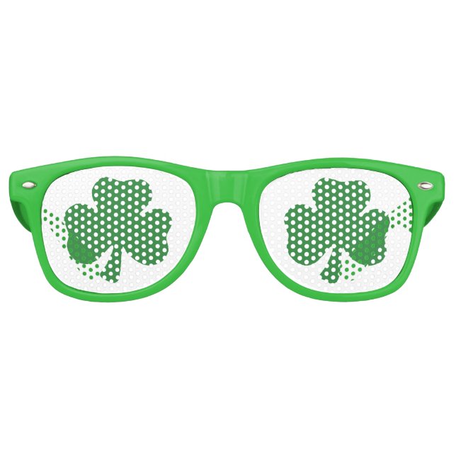 Gafas de Fiesta de Shamrock del Día de San Patrici (Anverso)