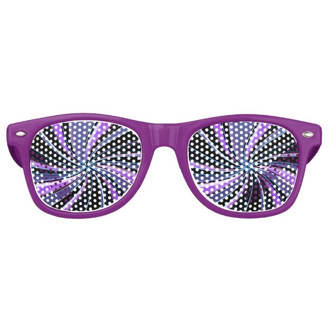 Gafas de Fiesta festivo de remolino morado (Anverso)