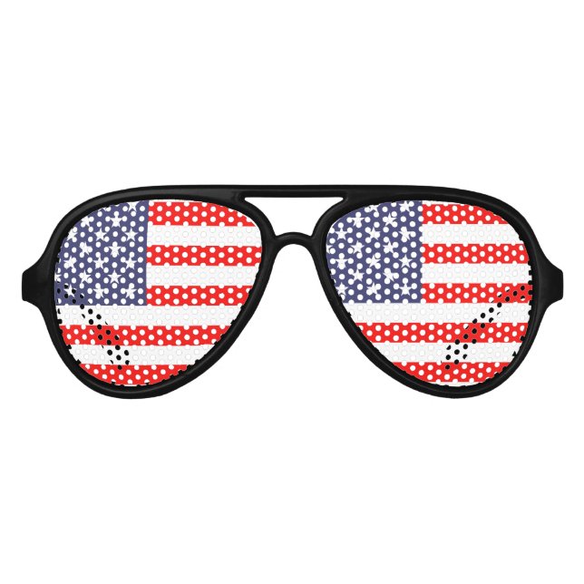 Gafas de fiesta Patriotic USA | Sombras de bandera (Anverso)