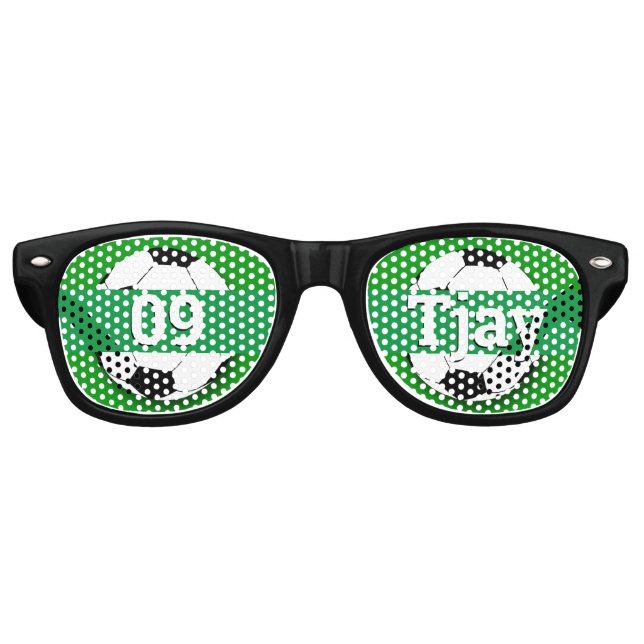 Gafas De Fiesta Retro 09 nombre Soccer retro Shades /Fun Fiesta Sungafas (Anverso)