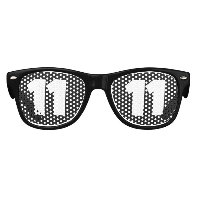 GAFAS DE FIESTA RETRO 11 AÑOS DE EDAD 11 FIESTAS SOMBRILLAS DE SOL (Anverso)