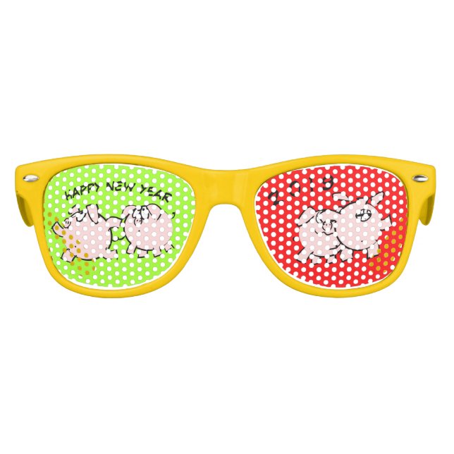 Gafas De Fiesta Retro 4 Cómics Personalizados Graciosos personalizados D (Anverso)