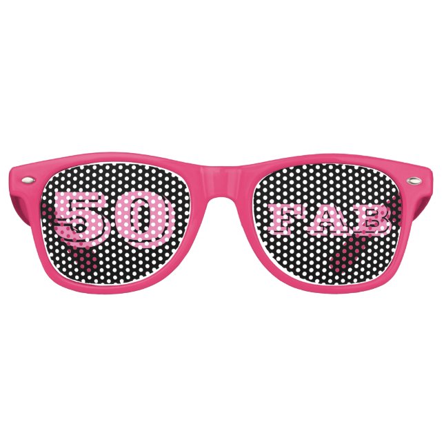 GAFAS DE FIESTA RETRO 50.º CUMPLEAÑOS 50 SOMBRILLAS DE FAB (Anverso)