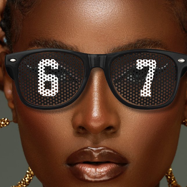 Gafas De Fiesta Retro 6-7 Meme Divertido Negro (Subido por el creador)