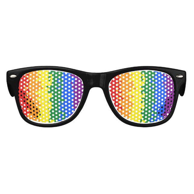 Gafas De Fiesta Retro Abstract Gay Pride Flag     (Anverso)