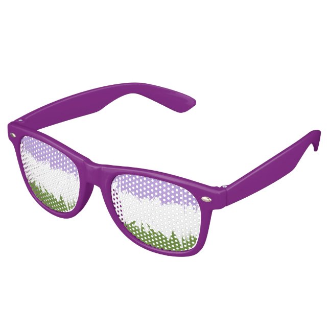 Gafas De Fiesta Retro Abstract  Genderqueer Pride Flag      (Ángulo)