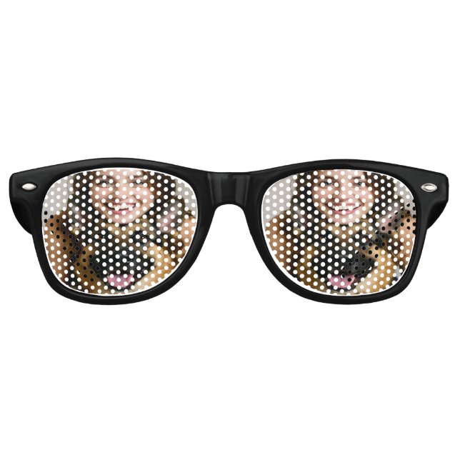 Gafas De Fiesta Retro Add German Shepherd Photo Personalize (Anverso)