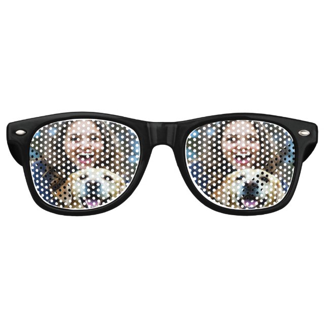 Gafas De Fiesta Retro Add Labrador Retriever Photo Personalize (Anverso)