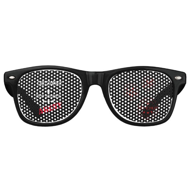 Gafas De Fiesta Retro Agente secreto personalizado (Anverso)